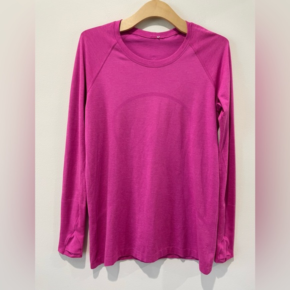 Lululemon Swiftly Tech Long-Sleeve Top Shirt Womens Size 12 pink - Picture 1 of 7